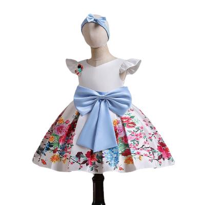 China MQATZ Christmas Flower Girl Sleeveless Fancy Dress Summer Floral Party Dress Kids Clothes L21501 for sale