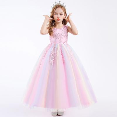 China MQATZ Hot Selling Long Sleeve Party Dress Design Long Bridesmaids Fresses Wedding Kids Formal Dress 1792 for sale