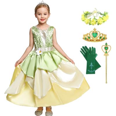 China Tiana Fairy Flower Costume Wizard green 2021 Halloween Costume Dress Green Wizard of Oz Cosplay Tiana Fairy Flower Costume Wizard of Oz for sale