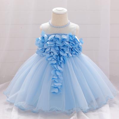 China Age Grade Anti-Static Newborn Baby Birthday Dress For 1 Year Old Girl Infant Baby Birthday Dress L1932xz for sale