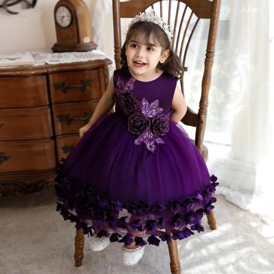 China MQATZ Lovely New Anti-static Children Dress Princess Flower Girls Evening Dresses Baby Party Wear Wedding Dresses for sale