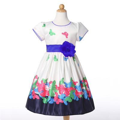 China Wholesale Baby Sleeveless Korean Clothes Girl Dress Satin Boutique Dress L-96 for sale