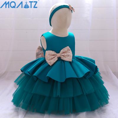 China MQATZ Latest Kids Apparel Sleeveless Hot Selling Wedding Party Dress For Babies Age 1-10 Years Old for sale