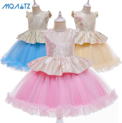 China MQATZ OEM Wholsale New Regular Fancy Dress Bridesmaid Puffy Baby Birthday Dresses for sale