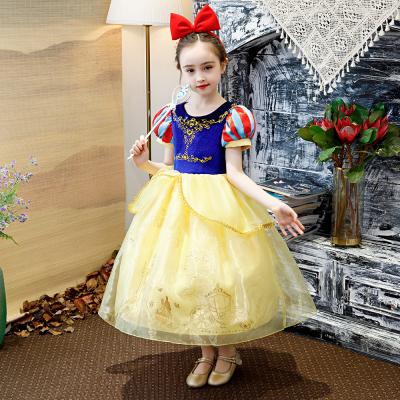 China 2020 New Anti-static Snow Princess Children's Halloween Cosplay Costume Party Birthday White Dress W8013 With Red Cloak for sale