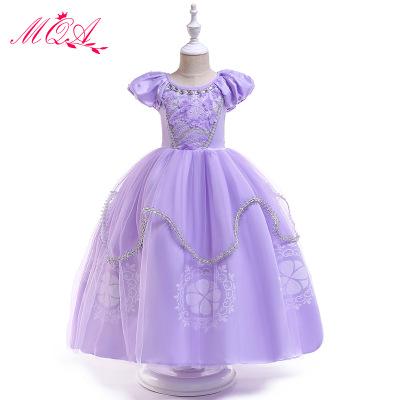 China Wholesale Princess Sophia Children's Dress Princess Costume Dress Kids Clothes Cosplay Polyester MQATZ for sale