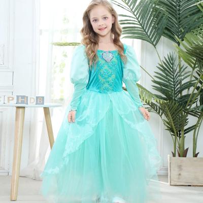 China European kids clothes Cinderella Princess Dress Latest Cinderella dress for girls Sophia Ariel Costumes Summer Dress HGN002 children's clothing for sale