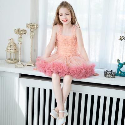 China High quality anti-static professional ballet bridesmaids off-shoulder skirt tutu children puffy dress YM002 for sale