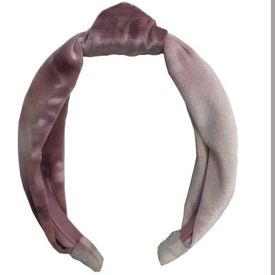 China New hot selling sporty velvet headband headdress for women dye velvet for sale