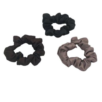 China Hot Selling Sporty Satin Hair Ties Girls Hair Band Solid Custom Wholesale Women Hair Band Elastic Scrunchies for sale