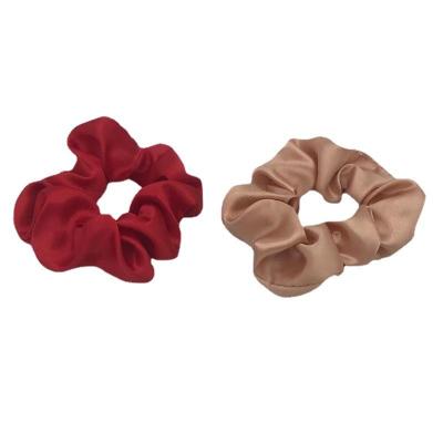 China Hot Selling Satin Hair Ties Girls Hair Band Solid Custom Hair Band Wholesale Women's Elastic Scrunchies for sale