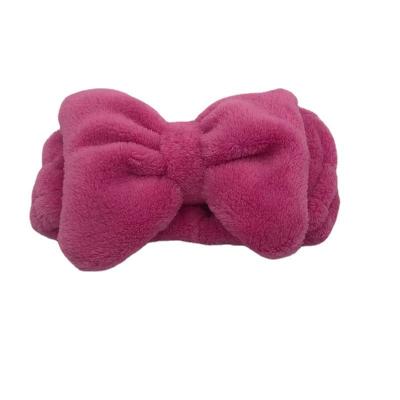 Cina Fashion Hot Selling Solid Color Soft Face Makeup Hair Bands For Face Shower Face Shower Facial Coral Fleece Women Spa Wash Fluffy Headband in vendita