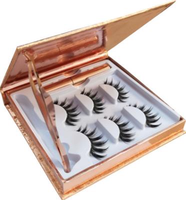 China Wholesale Private Label Natural Soft Magnetic Eyeliner False Eyelashes Set With 5 Magnetic for sale