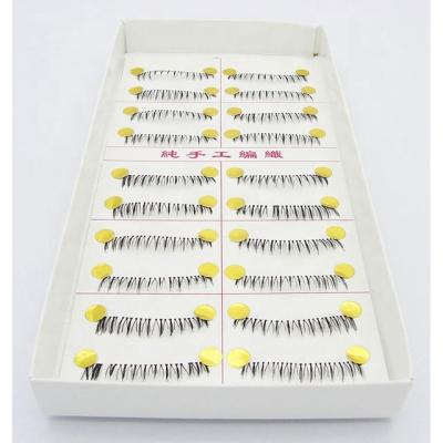 China Hot Selling Natural Soft Under Lashes Synthetic Lower Lashes Strip False Eyelashes Transparent Lower Lashes for sale