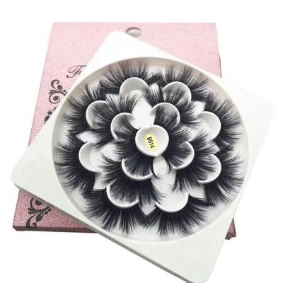 China 7Pair 3D Lashes Long Natural Party Makeup Lashes Luxury False Thin Strip Fluffy Eyelashes for sale