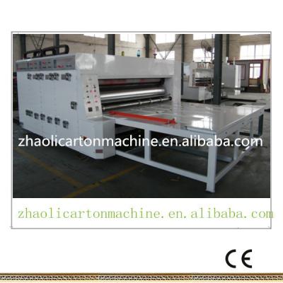 China Card Printer Semi-automatic Corrugated Cardboard Flexo Printer Rotary Die Cutter Machine/Used Cardboard Box Chain Feeding Printing Die Cutting for sale