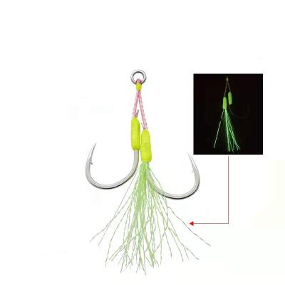 China Sea Fishing Luxury Wholesale Bulk Hook Factory 5cm Lure Feather Slow Aid Building Hook for sale