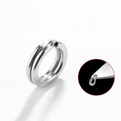 China Stainless Steel Slot Ring With Box Heavy Duty Double Buckle Fishing Lure Connector Hook Accessories for sale