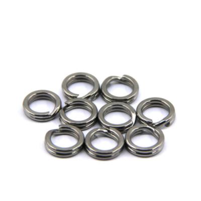 China Stainless Steel Flatted Fishing Tackle Split Ring Fishing Round Shape Diy Lure Rings In Stock Fishing Accessories for sale