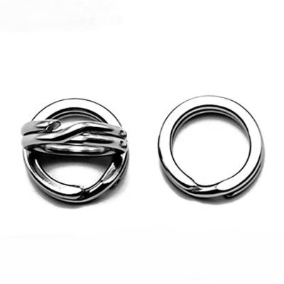 China Flat Split Ring Fishing Double Loop Quick Fishing Stainless Steel O-Rings Split Rings Change Split Rings For Saltwater for sale