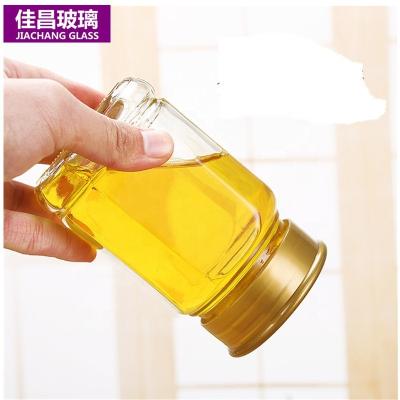 China Empty Food Square Shape 500g 1000g Glass Honey Jar Square Honey Jar With Screw Sealed CCap for sale