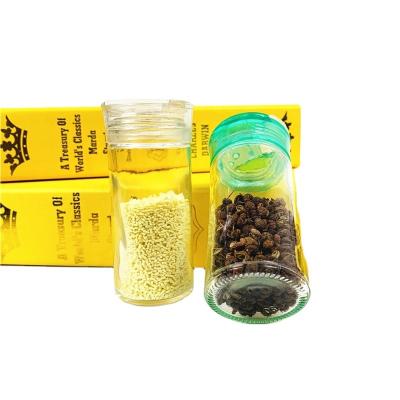 China Stocked Custom Seasoning Bottle 90ml Spice Jar Spice Bottle Condiment Glass Jar for sale