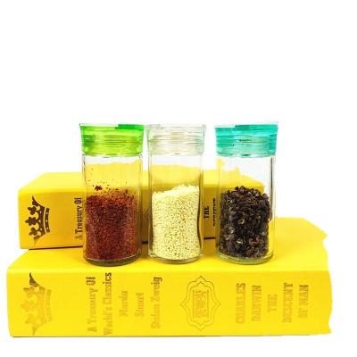 China 90ml Salt Shaker Condiment Serve Spice Bottle Stored Glass Pepper Shaker Spice Jar for sale