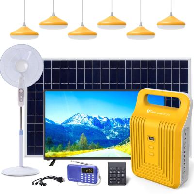 China PAYG Solar Home System DC Solar Home System TV Lighting Systems DC Systems Solar Distribution Home Appliances Solar Fan Systems for sale