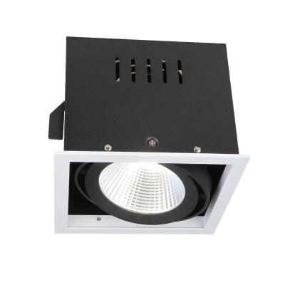 China Modern Commercial Square Adjustable Cob Led Grill Light Recessed Downlights Wall Washer Spot-IT Wine Cabinet Led Spotlight for sale