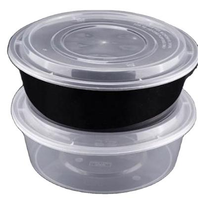 China 2500ML Large Round Bowl Food Storage Containers Takeout Food Container Plastic Microwavable for sale