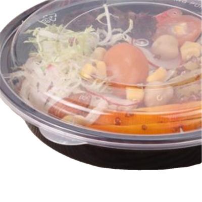 China New Product 350ML Microwavable Meal Prep Stackable Salad Bowl Sealable Lid Around Plastic Containers for sale