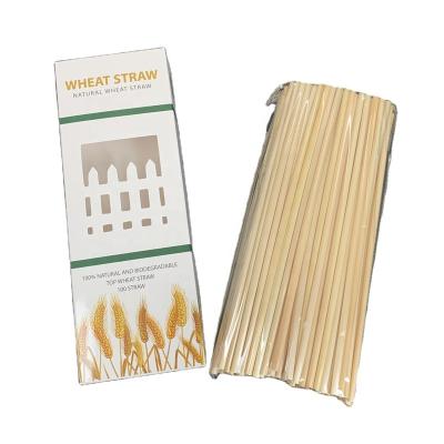 China Wholesale Eco Friendly Natural Biodegradable Straight Wheat Drinking Straw for sale