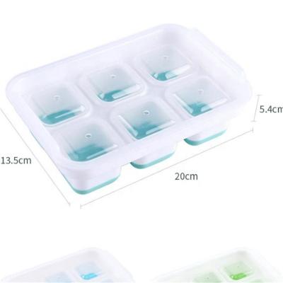 China Sustainable Silicone Ice Ball Maker 2 Pack Easy Version 6 Ice Cube Molds, Freezer Ice Trays Cubes Silicone Mold for sale