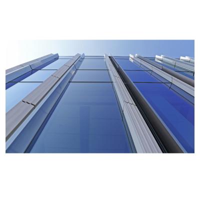 China Frameless structural glass curtain wall modern glass curtain wal for mall for sale