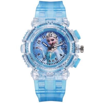 China New Auto Date 6070 Relojes LED Cartoon Luminous Kids Watch Cute Princess Watches Fashion Kids Quartz Watch Girl for sale