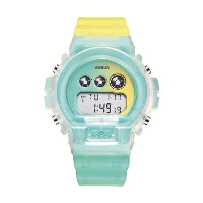 China Automatic Date 7065 MultiColorful Kids Watches Children Running Outdoor Sport Watch Men Waterproof Led Digital Watch for sale