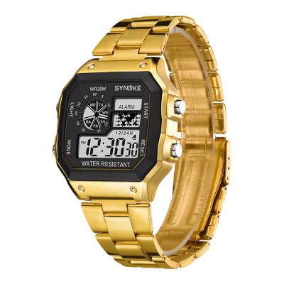 China Shock Gold Digital Day/Date 7063 Silver Watch Mens Military Waterproof Sports Leisure Watch Digital Alarm Clock Luminous relogios for sale