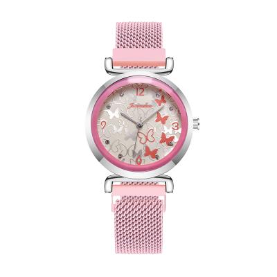 China 4434 Day/Date Dropshipping Women Butterfly Printing Multiple Styles Magnetic Temperament Quartz Buckle Strap Watch for sale