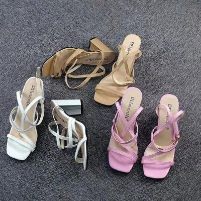 China CUSHIONING New Arrival Cross Strap Sandals Shoes Summer Sandals For Women for sale