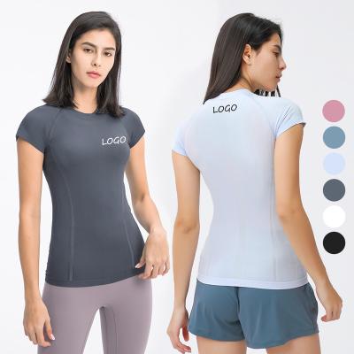 China Wholesale Breathable High Quality Cheap Women GYM Sweat T Shirt With Customized for sale