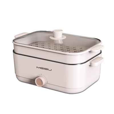 China Hotel Stew Cooking Pot Soup Noodle Large Size Electric Slow Grits Hot Pot Foods Cooking Steamer 4L 1500W for sale