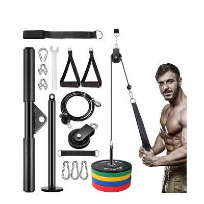 China Durable Black Triceps Biceps Lift Pulley Cable Machine Impact Strength Rope System Hand Strength for sale