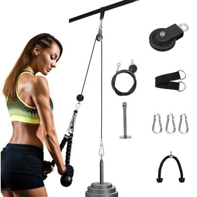 China Durable Homemade Pull-Down Multifunctional Fitness Machine Training DIY High-Position Pulley Rope Lifting Machine for sale