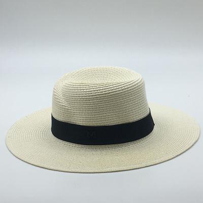 China Fashion Verified Custom Women's Verified Summer Spring Autumn Beach Foldable Adjustable Letter Embroidered Wide Brim Panama Straw Hat for sale