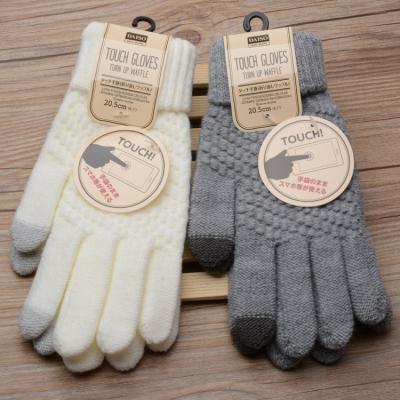 China Touch Screen 100%Acrylic Winter Keeping Warm Touch Screen Knitted Cheap Gloves for sale