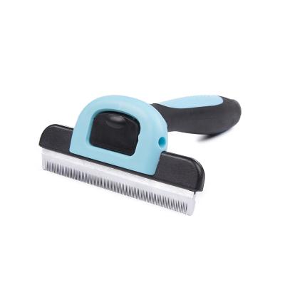 China Viable Manufacturer Wholesale Pet Grooming Brush Stainless Steel Pet Fur Remover Deshedding Tools for sale