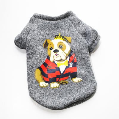 China Viable Wholesale Spring And Winter Dog Clothes Print Cute Pet Cloth Dog Cloth With Two Legs for sale