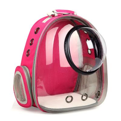 China Viable Hot Selling Colorful Pet Cat Outdoor Carrier Zipper Backpack Shell Breathable Bag Custom Logo Transparent From Amazon for sale