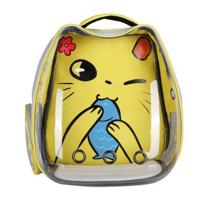 China Wholesale Breathable Pet Cat Bag Outdoor Carrier Zipper Backpack Shell Cat Bag Customized Logo Transparent for sale