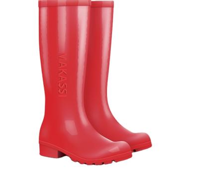 China Durable MAKASSI Customized PVC Material Rain Boots High Quality Plastic Rain Boots for sale